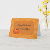 Halloween Card für Großen Boss Karte (Gelbe Blume)