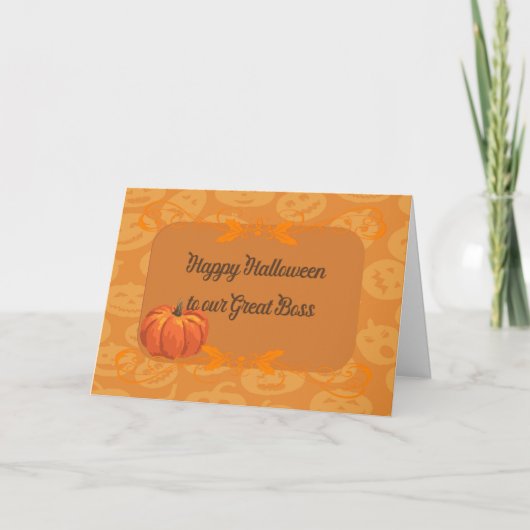 Halloween Card für Großen Boss Karte (Vorderseite)