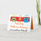 Halloween Card für Kinder Karte (Rückseite)