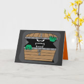 Halloween Card für Kinder Karte (Gelbe Blume)