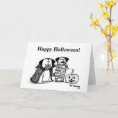 Halloween-Card für Vampug- und Mummy-Mops Karte (Gelbe Blume)