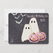 Halloween Card Ghost Pink Pumpkin JOL Bat (Vorderseite)