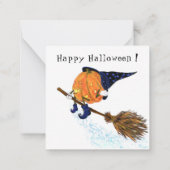 Halloween Card Hexenkürbis Mitteilungskarte (Rückseite)