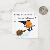 Halloween Card Hexenkürbis Mitteilungskarte (Vorderseite/Rückseite Beispiel)