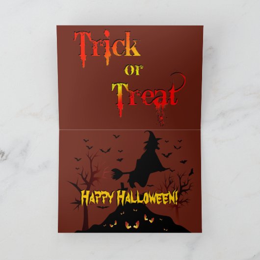 Halloween Card Karte (Innenseite)