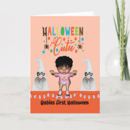 Halloween Card mit Babys erstes Halloween Dankeskarte