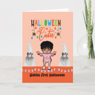 Halloween Card mit Babys erstes Halloween Dankeskarte