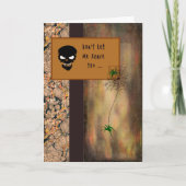 Halloween Card mit Skelett und Spinnen Karte (Vorderseite)