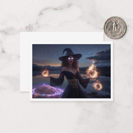 Halloween Card Mitteilungskarte (Vorderseite/Rückseite Beispiel)