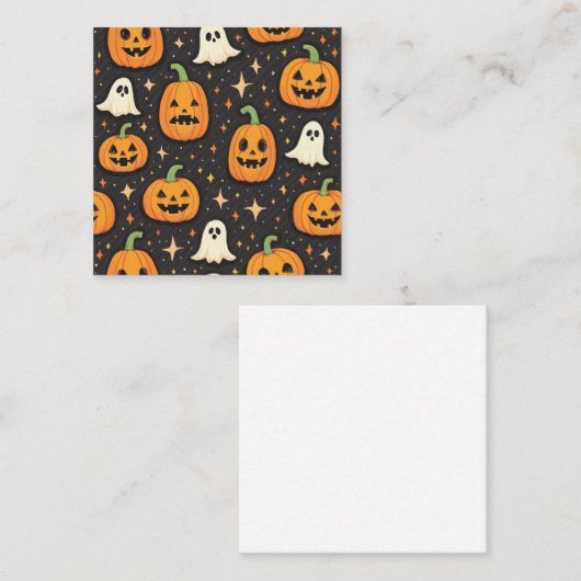 halloween card quadratische visitenkarte (Vorne/Hinten)