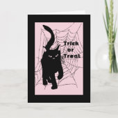 Halloween Card, Trick oder Treatkatze Karte (Vorderseite)
