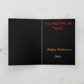 Halloween Card Vampire "You had Me at Neck" Karte (Innenseite)