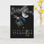 Halloween card with vulture and zombie humour karte (Gelbe Blume)