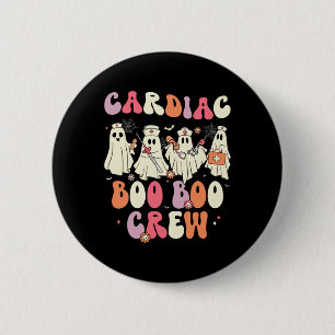 Halloween Cardiac Boo Crew Nurse Ghost Niedliche G Button
