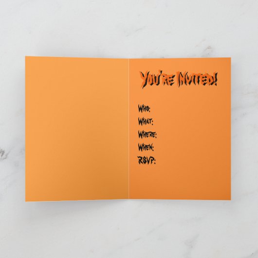 Halloween Cards Benutzerdefinierte Halloween-Party Einladung (Innenseite)