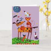 Halloween Cards Karte (Gelbe Blume)