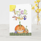 Halloween Cards Karte (Gelbe Blume)