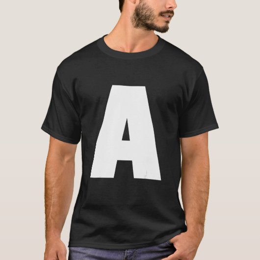 Halloween Carnival Group Costume Red Letter A T-Shirt (Vorderseite)