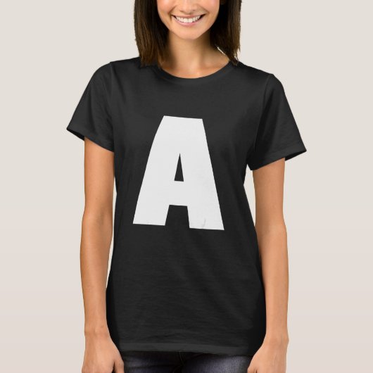 Halloween Carnival Group Costume Red Letter A T-Shirt (Vorderseite)
