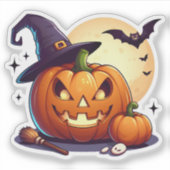 Halloween-Cartoon Aufkleber (Vorderseite)