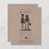 Halloween Cartoon Bride Groom Handgezeichnet (Vorne/Hinten)