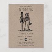 Halloween Cartoon Bride Groom Handgezeichnet (Vorderseite)