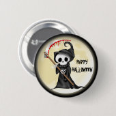 Halloween-Cartoon Button (Vorne & Hinten)