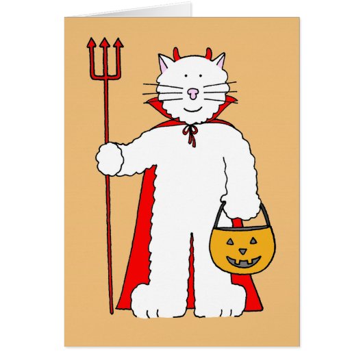 Halloween Cartoon Cat in Extravagantem Kostüm (Vorne)