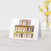 Halloween Cartoon Cats Karte (Gelbe Blume)