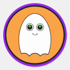 Halloween Cartoon Ghost Runder Aufkleber