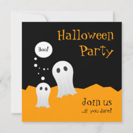 Halloween Cartoon Ghosts Party Einladung