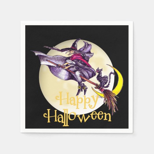 Halloween Cartoon Papierserviette (Vorderseite)