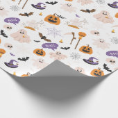 Halloween Cartoon Pattern Geschenkpapier (Ecke)