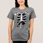 Halloween Cartoon Skeleton Bella Leinwand T - Shir Tri-Blend Shirt (Vorderseite)