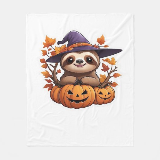 Halloween Cartoon Sloth Classic T - Shirt Fleecedecke (Vorderseite)
