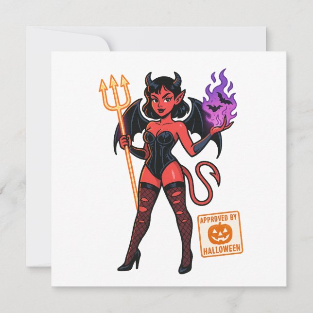 Halloween Cartoon Succubus - Dunkel & spielerisch (Vorderseite)
