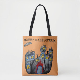 Halloween Castle Art Tote Tag Tasche