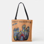 Halloween Castle Art Tote Tag Tasche (Rückseite)