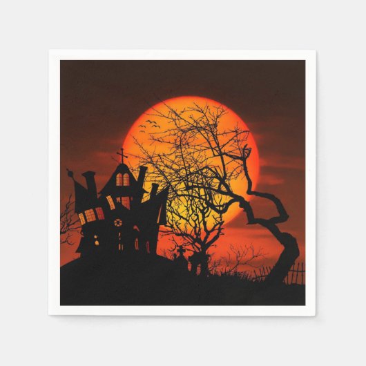 Halloween Castle Paper Napkin Serviette (Vorderseite)