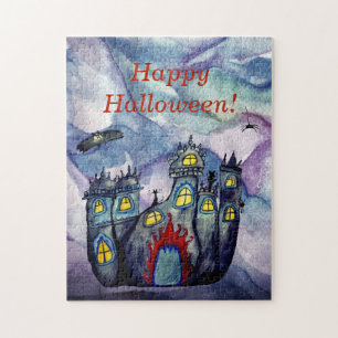 Halloween Castle Puzzle mit Geschenkboxen