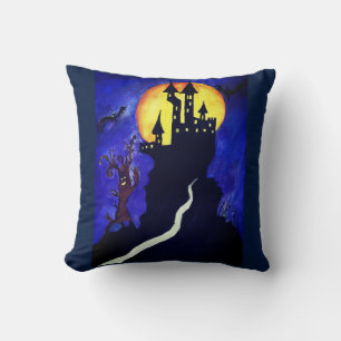 Halloween Castle Tree Throw Kissen 41 cm x 41 cm