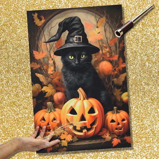 Halloween Cat 1 Decoupage Paper Seidenpapier