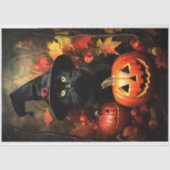 Halloween Cat 3 Decoupage Paper Seidenpapier (Vorderseite)