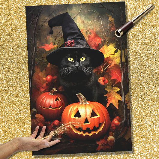 Halloween Cat 3 Decoupage Paper Seidenpapier