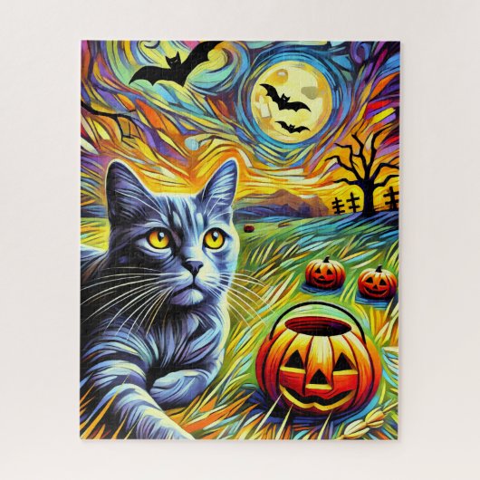 Halloween Cat 500 Piece Puzzle (Vertikal)