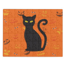 Halloween Cat Acrylic Jigsaw Puzzle