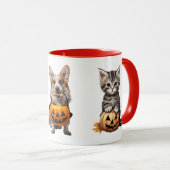 Halloween Cat and Dog" Niedliche Tasse Herbst (VorderseiteRechts)