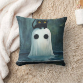 Halloween Cat and Ghost in Pool Kissen (Decke)