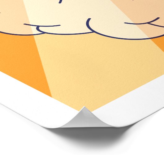 Halloween Cat and Ghosts Poster (Ecke)