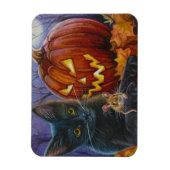 Halloween Cat and Mouse Nr. 2 Aquarellkunst Magnet (Vertikal)